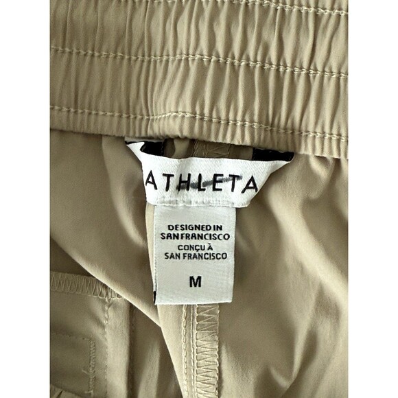 ATHLETA Cascade Cargo Poplin Pants Women's Size M Oak 463948 NWOT Beige - Picture 3 of 10